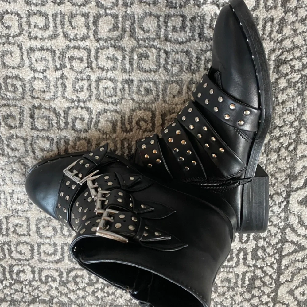 Studded Moto Boots - Picture 2 of 4